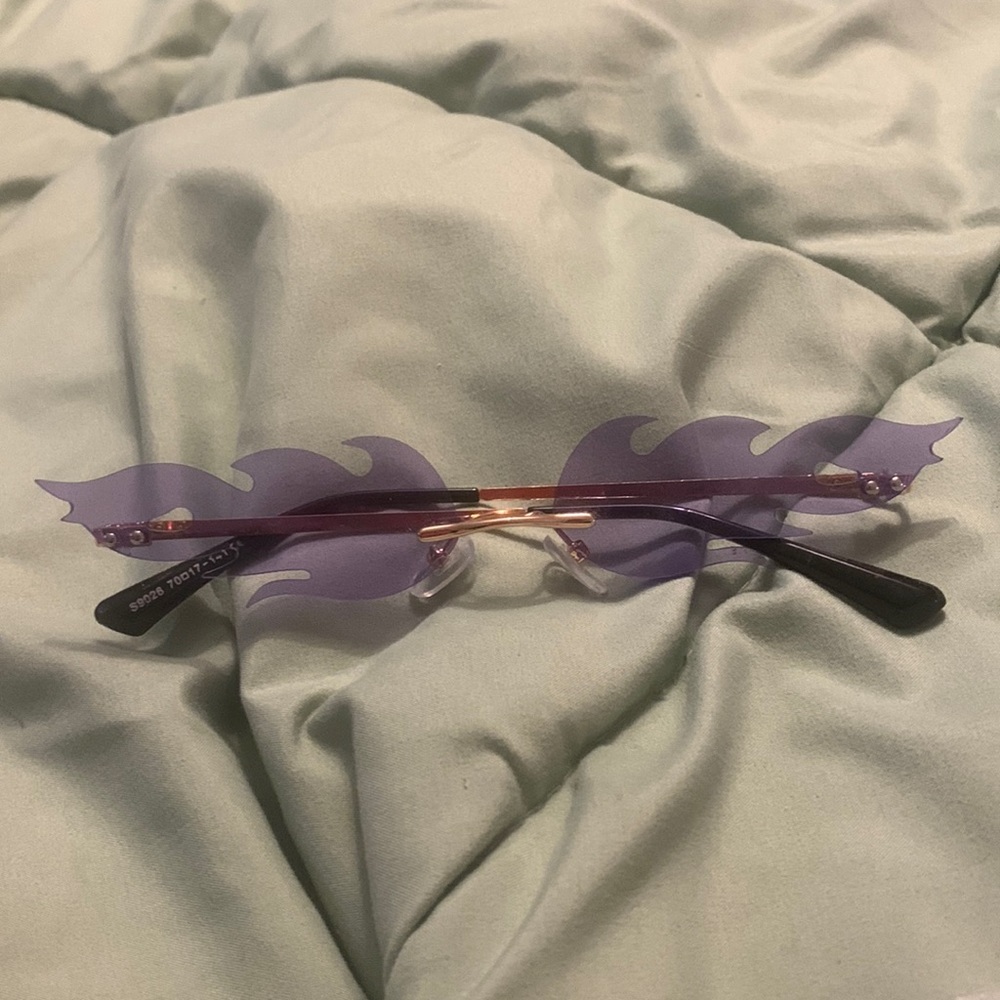 Trendy Purple Flame Sunglasses